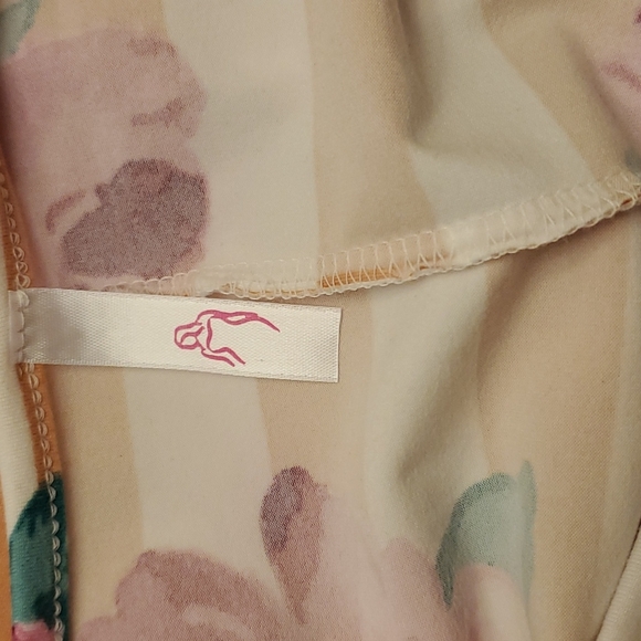 House Brand Mint Pineapple Boutique 1X Stripe Floral Dress with pockets - Picture 6 of 7